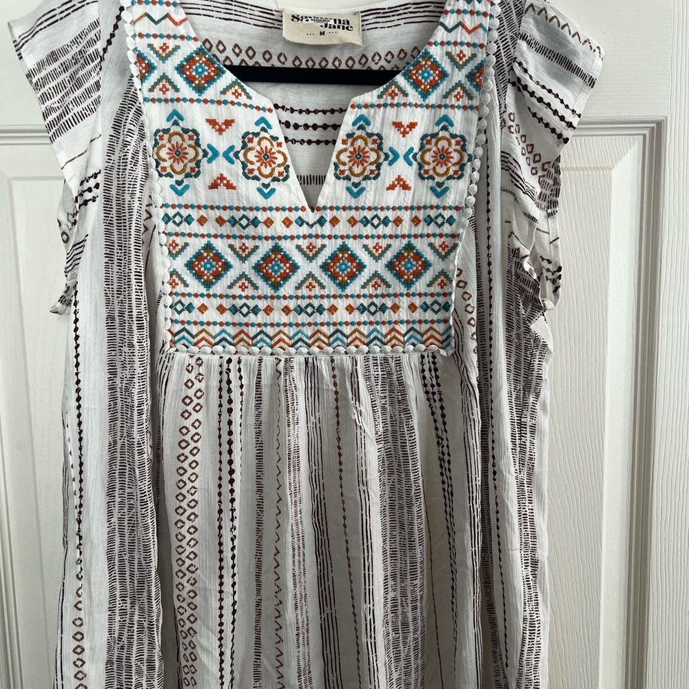 Savanna Jane embroidered Aztec sleeveless top - Picture 4 of 5